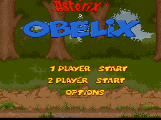Asterix title screen for Super Nintendo